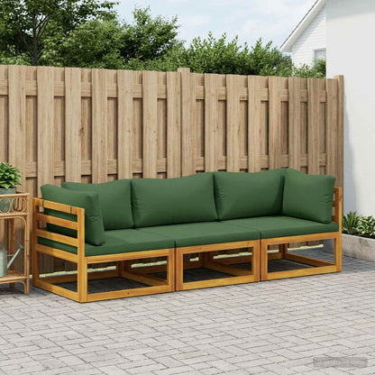 vidaXL Sofa Set 3 pcs Natural Solid Acacia Wood 1