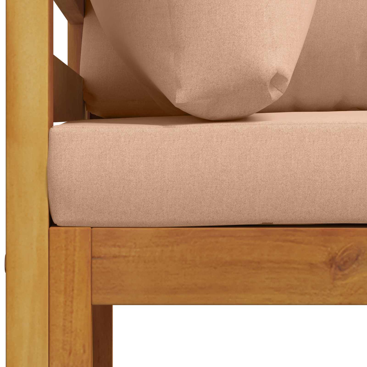vidaXL Sofa Set 3 pcs Natural Solid Acacia Wood 5