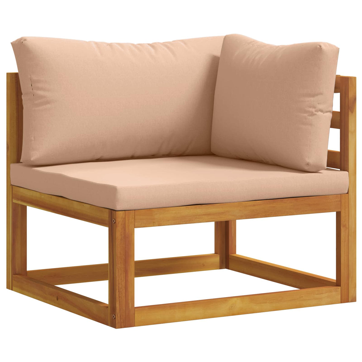 vidaXL Sofa Set 3 pcs Natural Solid Acacia Wood 4