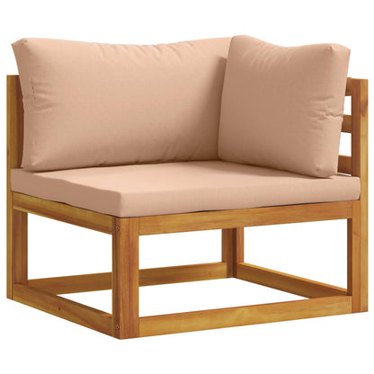 vidaXL Sofa Set 3 pcs Natural Solid Acacia Wood 4