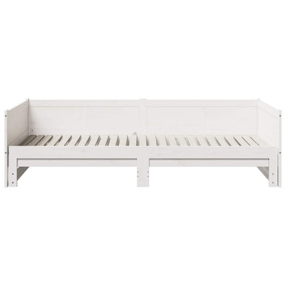 vidaXL Pull-out Day Bed White 180 x 200 cm Solid Pine Wood 6