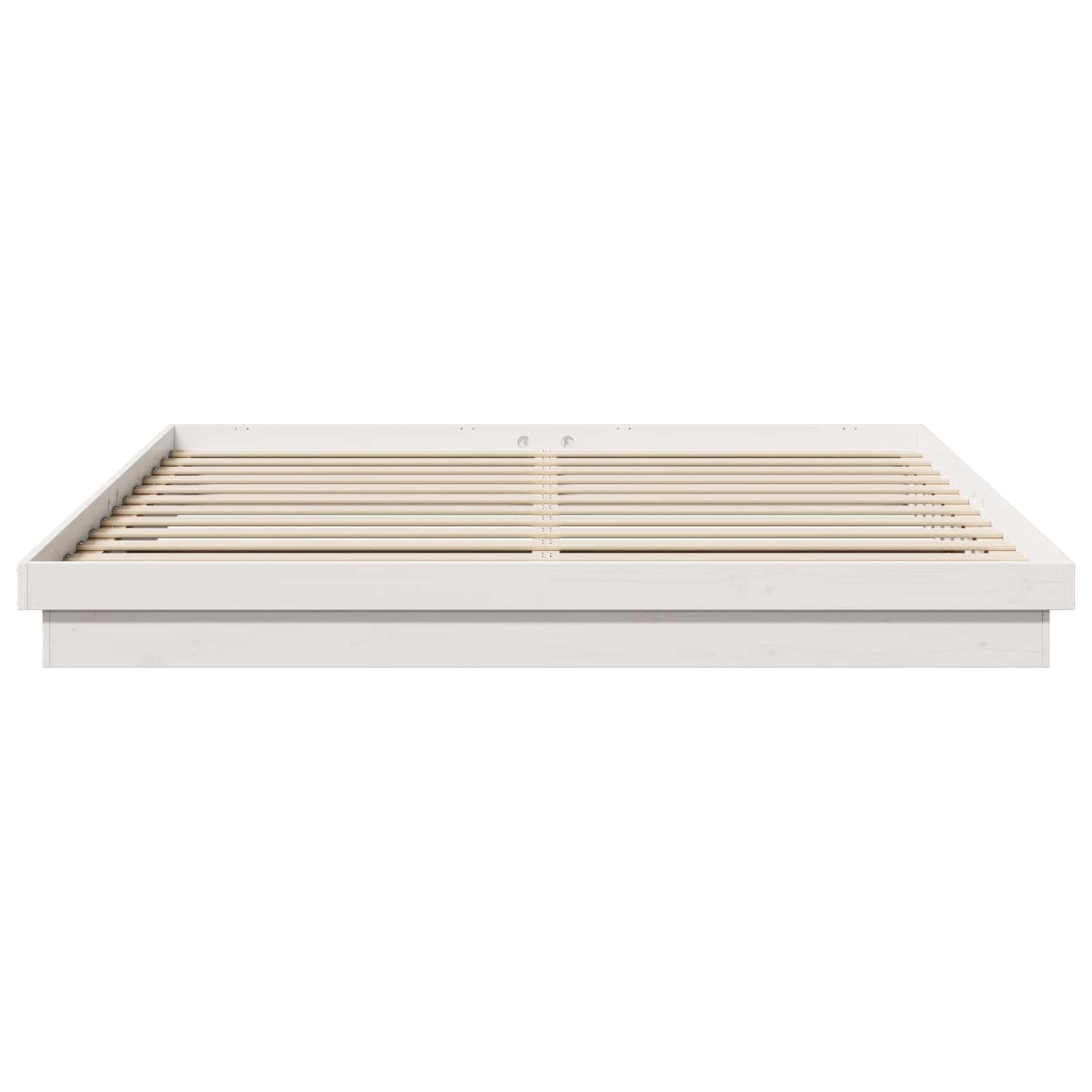 vidaXL Bed Frame White 200 x 200 cm Solid Pine Wood 4
