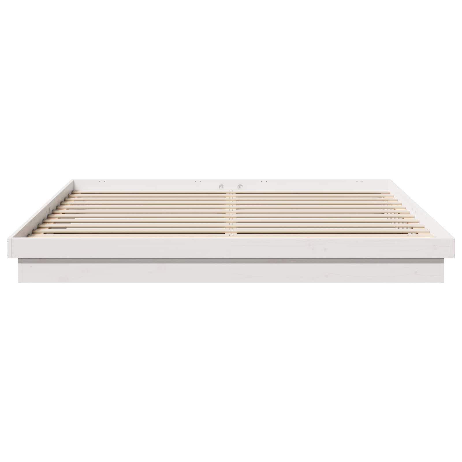 vidaXL Bed Frame White 200 x 200 cm Solid Pine Wood 4
