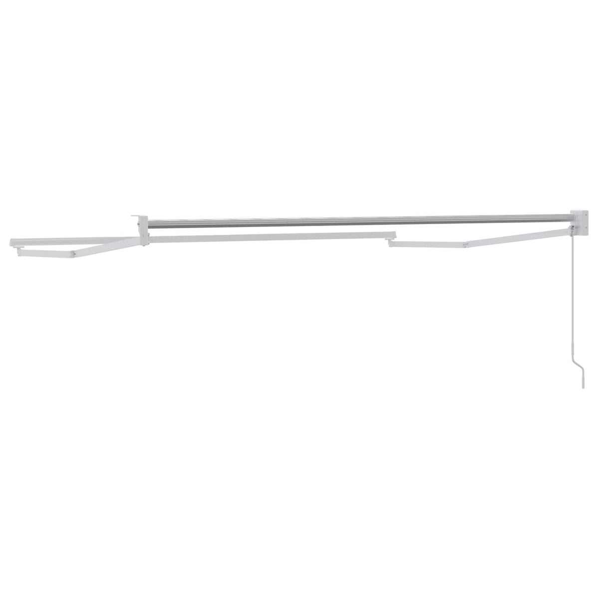 vidaXL Manual Awning Frame 3.5 x 2 m White Powder-Coated Aluminium 5