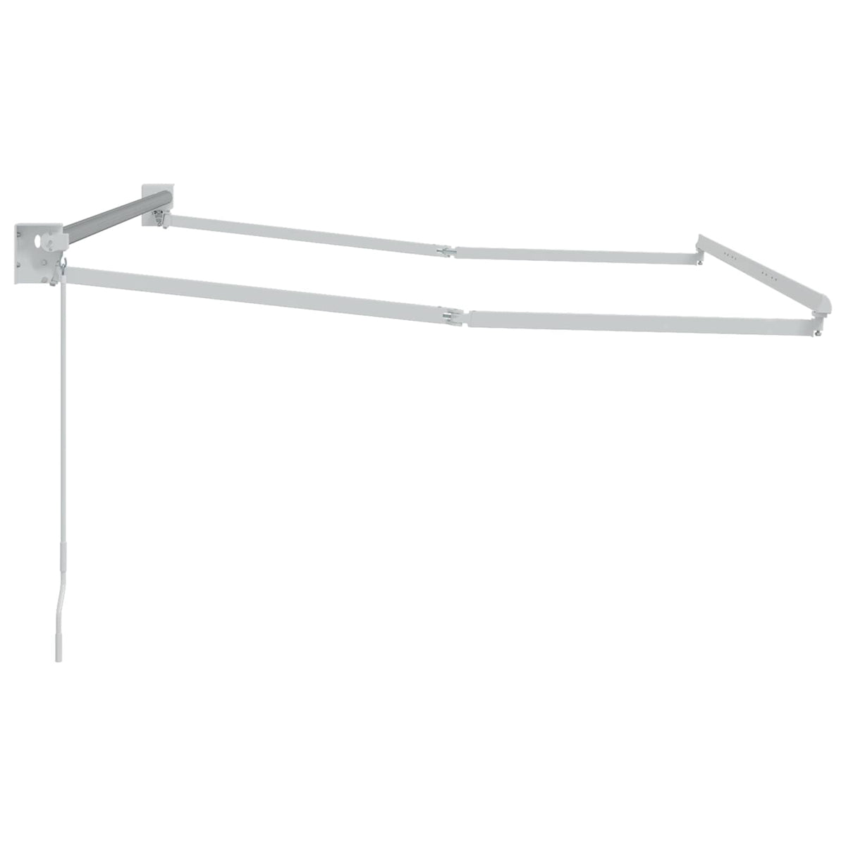 vidaXL Manual Awning Frame 3.5 x 2 m White Powder-Coated Aluminium 4