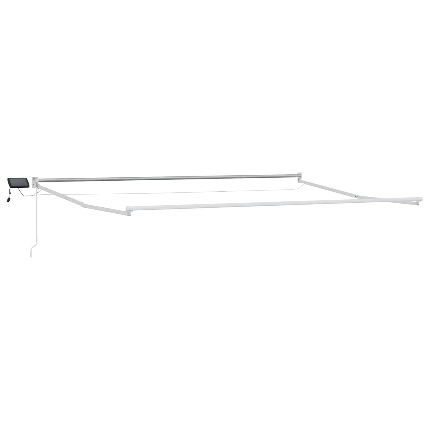 vidaXL Electric Retractable Awning Frame White 4 x 3 m Aluminium 2