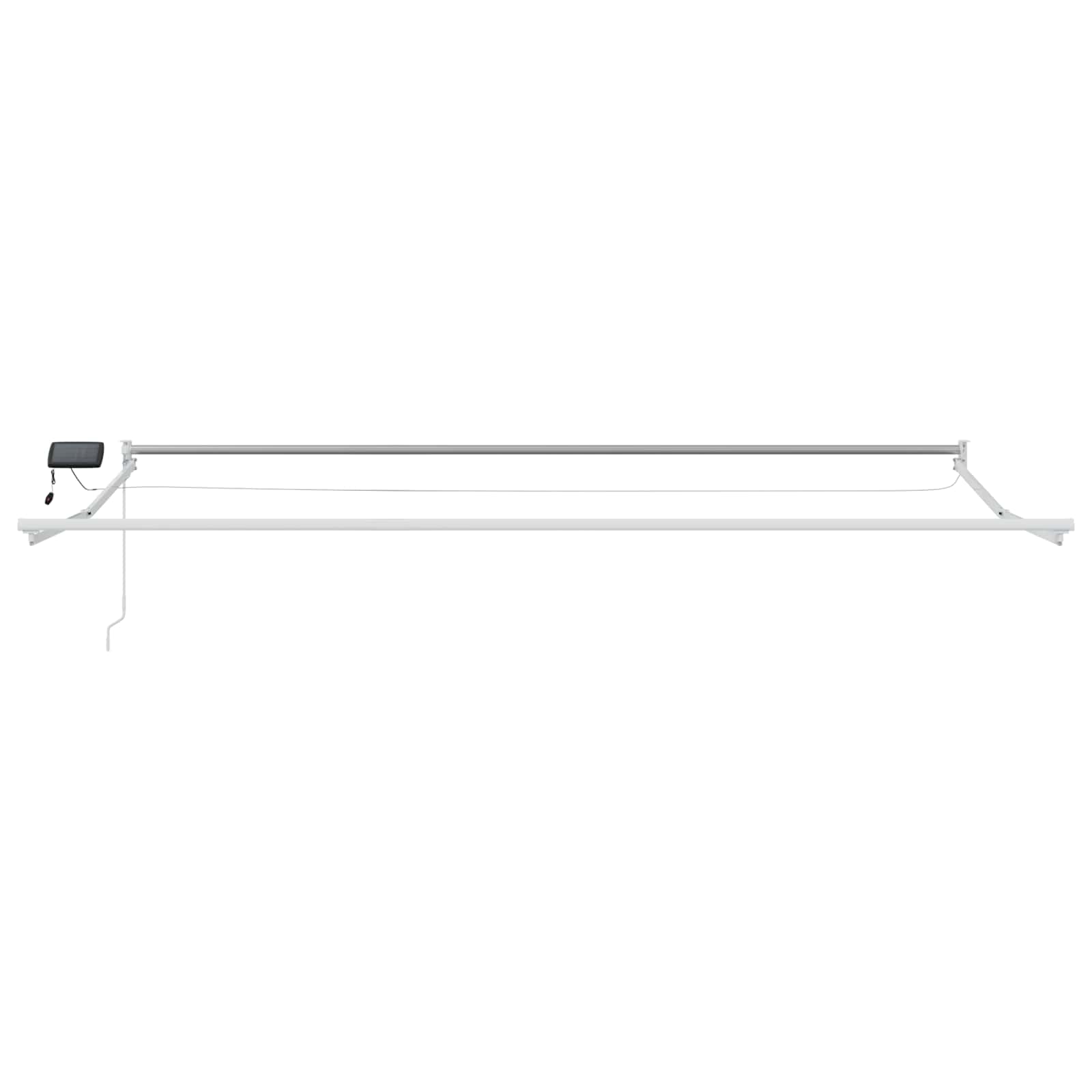 vidaXL Electric Retractable Awning Frame White 4 x 3 m Aluminium 5