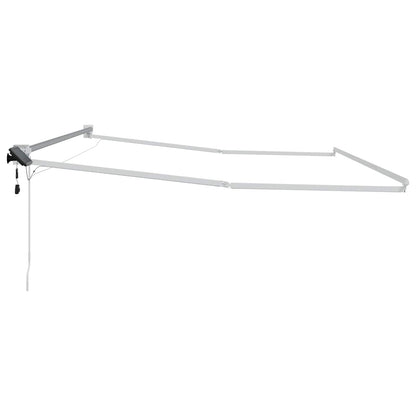 vidaXL Electric Retractable Awning Frame White 4 x 3 m Aluminium 6