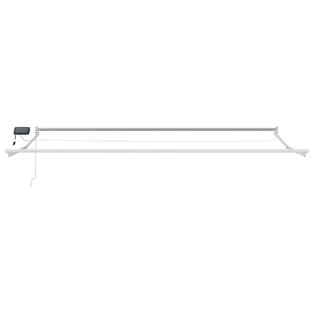 vidaXL Manual Awning Frame with Solar LED 4.5 x 3 m White 5