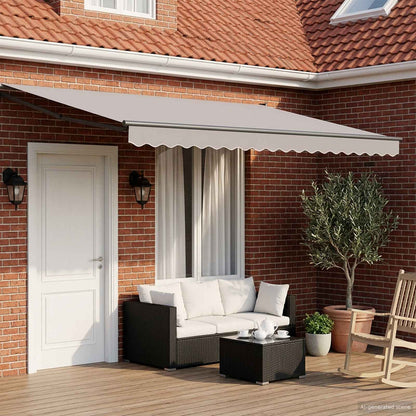 vidaXL Electric Retractable Awning Frame Anthracite 4.5 x 3 m 1