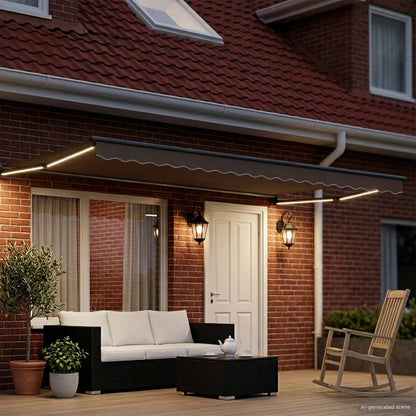 vidaXL Electric Retractable Awning Frame Anthracite 4.5 x 3 m 3