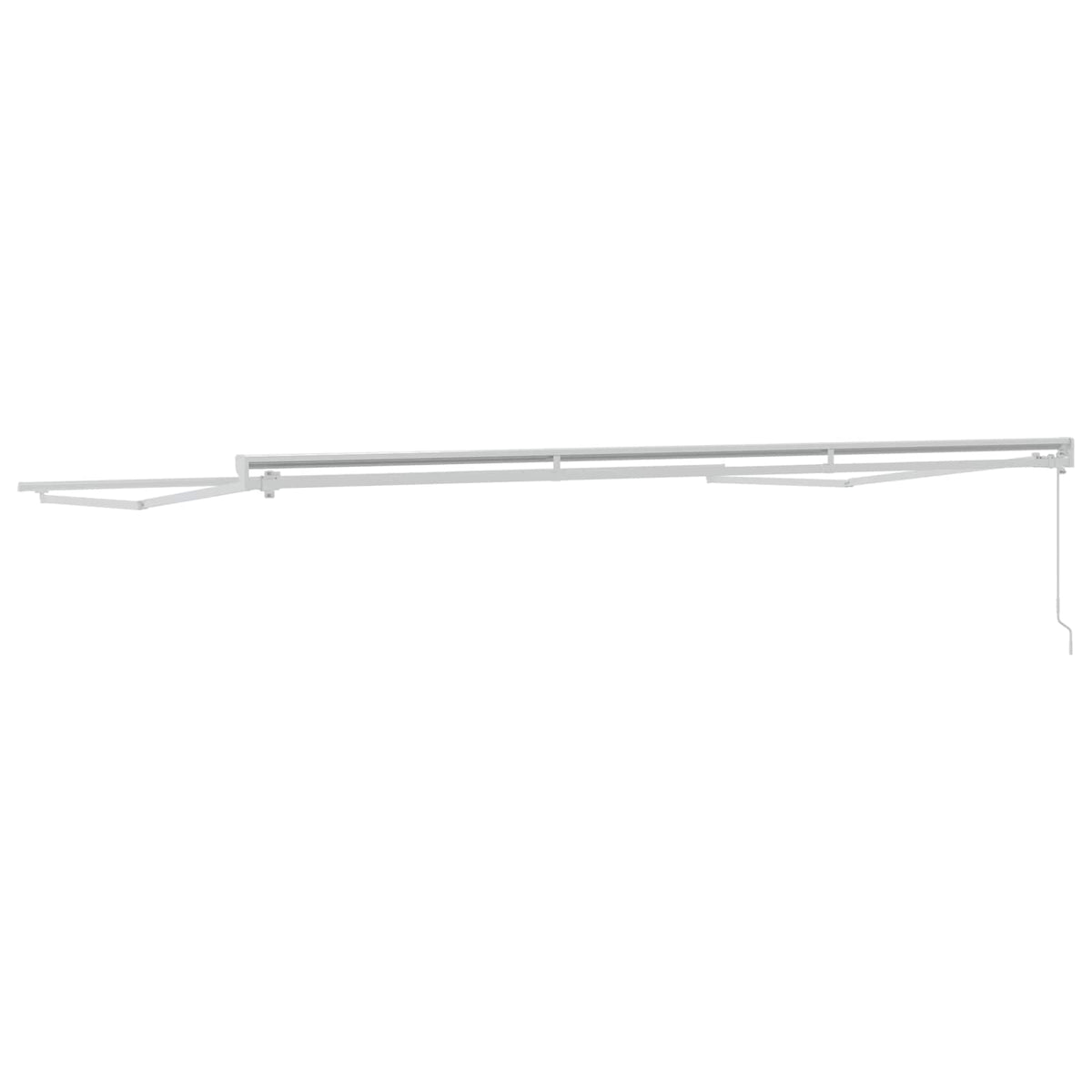 vidaXL Manual Awning Frame 4 x 3 m White Powder-Coated Aluminium 5