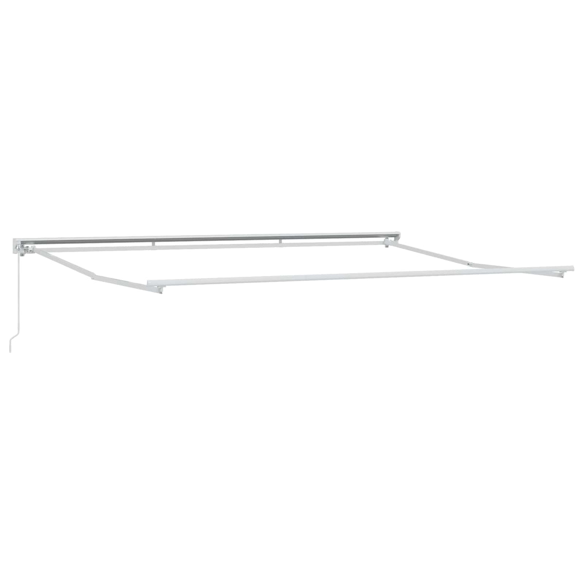 vidaXL Manual Awning Frame 4 x 3.5 m White Powder-Coated Aluminium 2