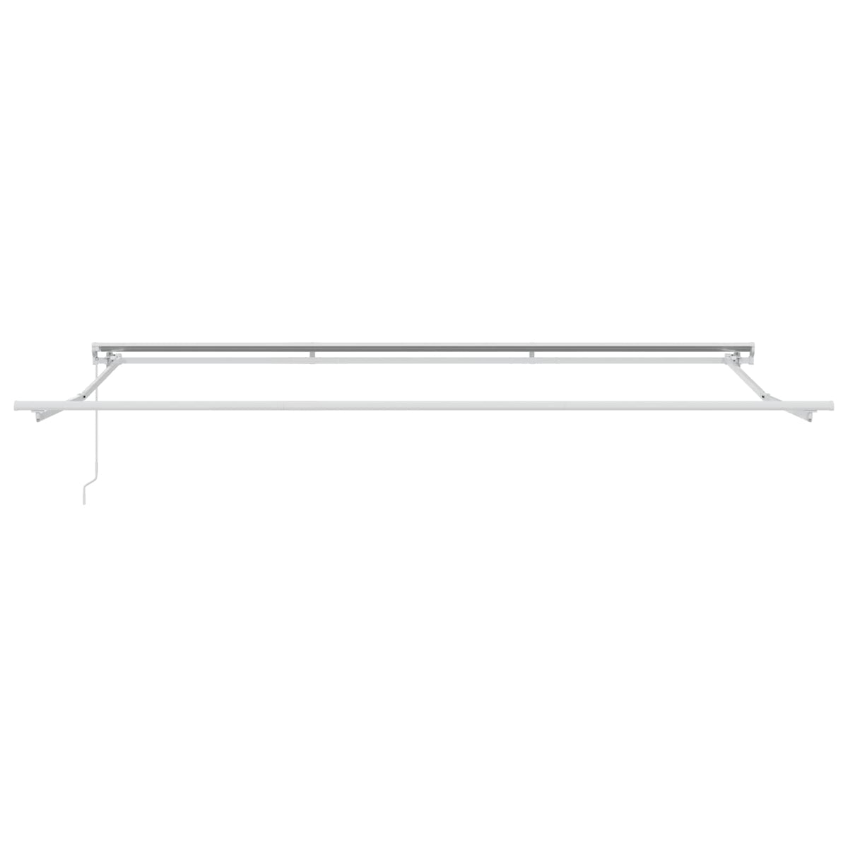 vidaXL Manual Awning Frame 4 x 3.5 m White Powder-Coated Aluminium 3