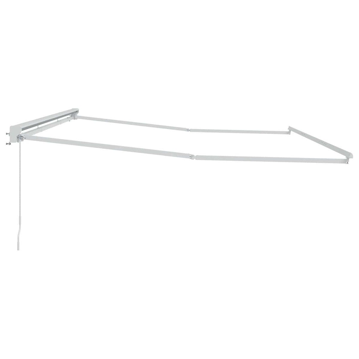 vidaXL Manual Awning Frame 4 x 3.5 m White Powder-Coated Aluminium 4