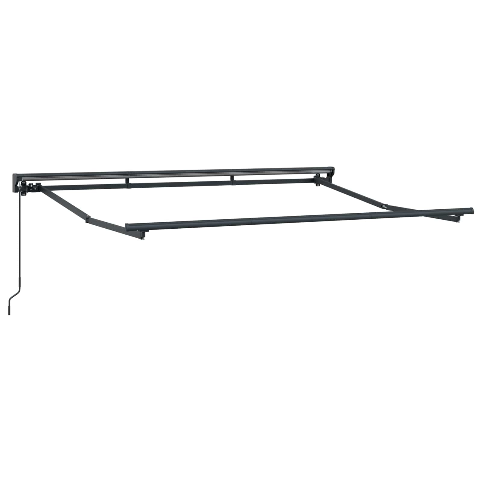 vidaXL Manual Awning Frame Adjustable Anthracite 3.5 x 2 m Steel 2