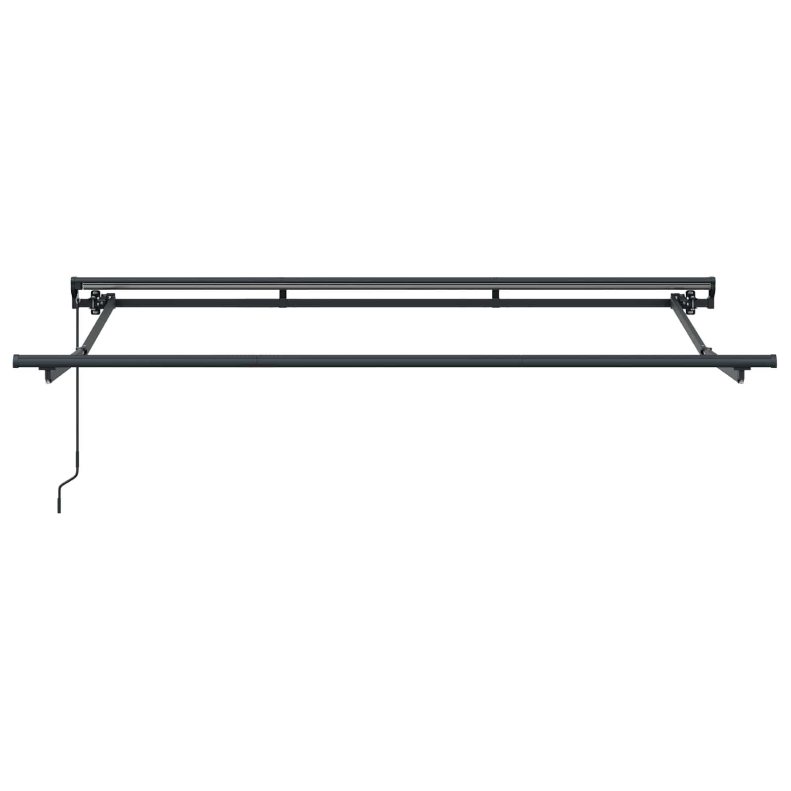 vidaXL Manual Awning Frame Adjustable Anthracite 3.5 x 2 m Steel 3
