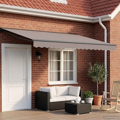 vidaXL Manual Awning Frame Adjustable Anthracite 4 x 2 m Steel 1