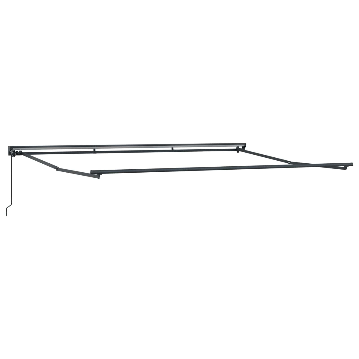 vidaXL Manual Awning Frame Adjustable Anthracite 4 x 2 m Steel 2
