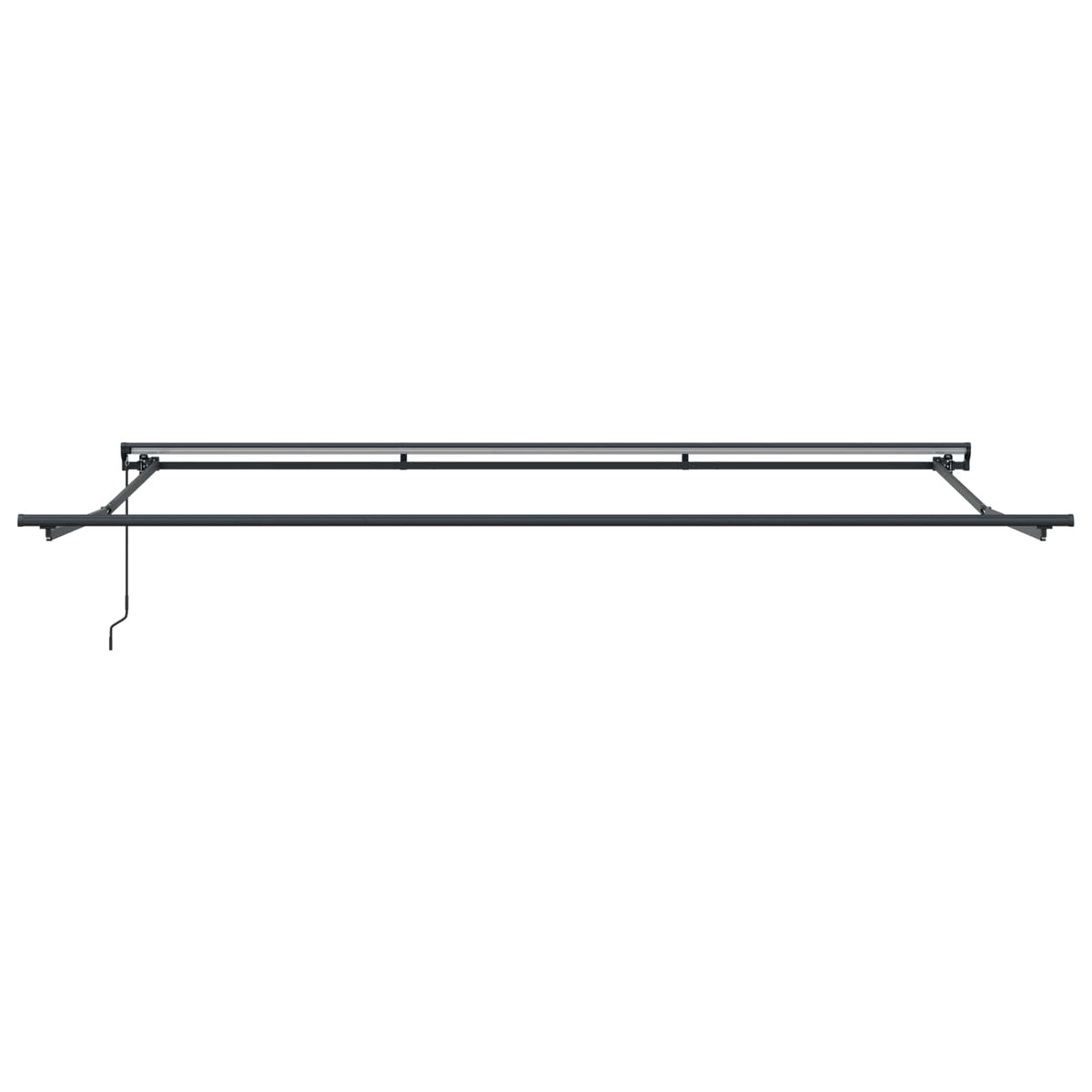 vidaXL Manual Awning Frame Adjustable Anthracite 4 x 2 m Steel 3