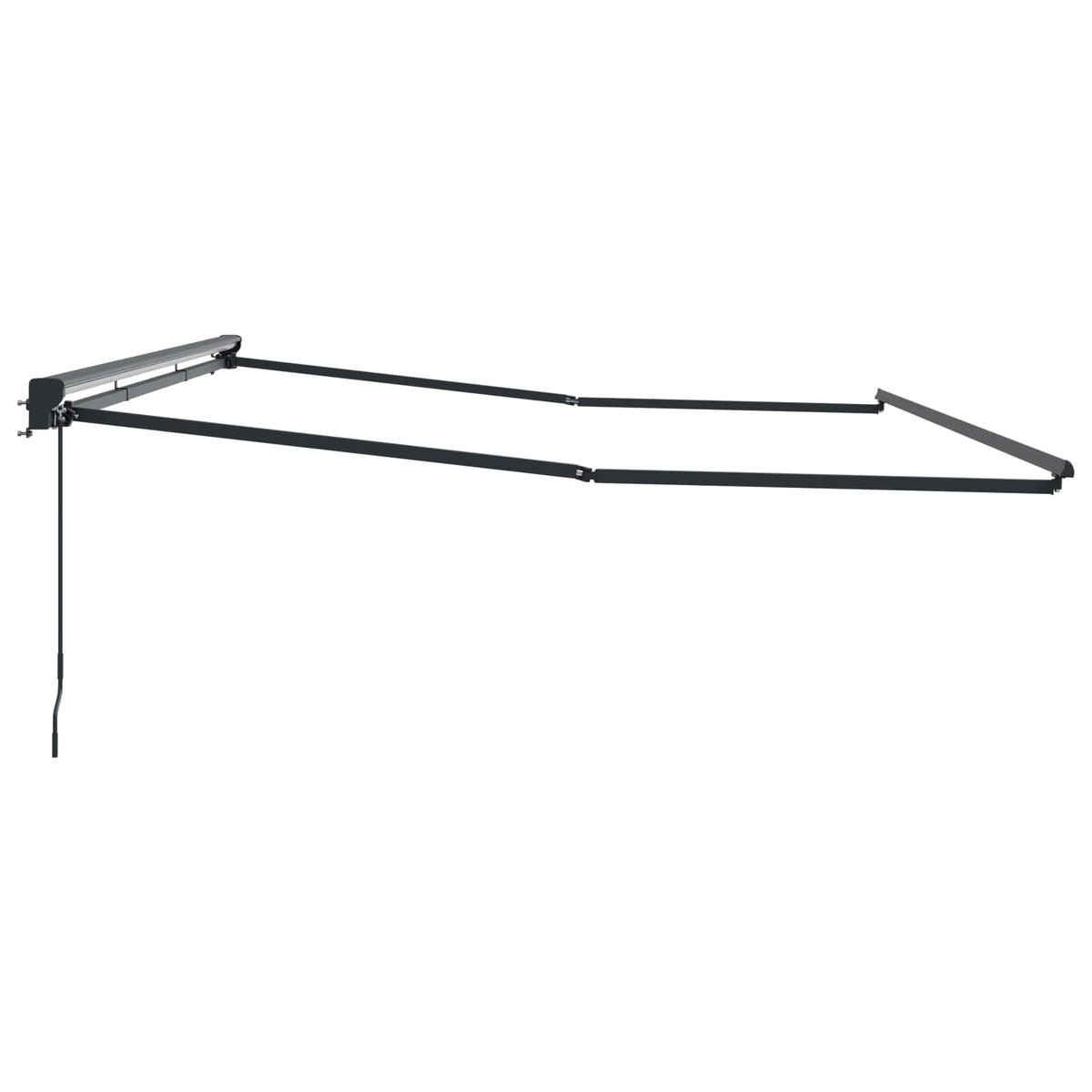 vidaXL Manual Awning Frame Adjustable Anthracite 4 x 2 m Steel 4