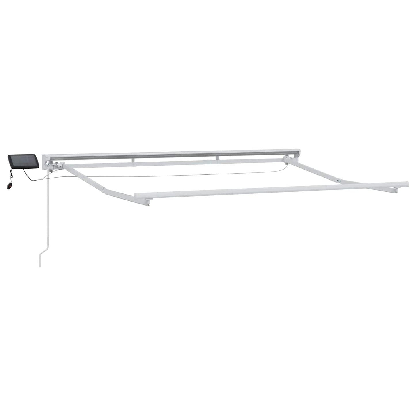 vidaXL Manual Awning Frame with LEDs White 3.5 x 2 m Aluminium 2