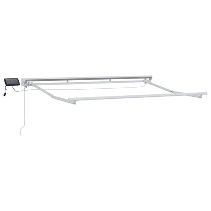 vidaXL Manual Awning Frame with LEDs White 3.5 x 2 m Aluminium 2
