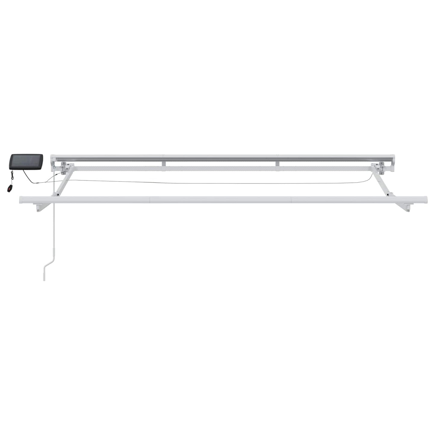 vidaXL Manual Awning Frame with LEDs White 3.5 x 2 m Aluminium 5