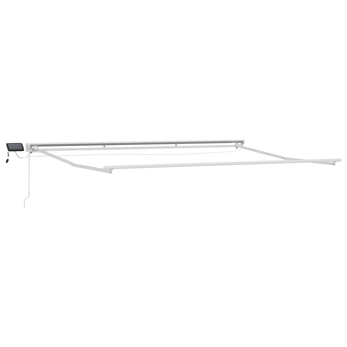vidaXL Manual Awning Frame with LEDs White 4 x 2 m Aluminium 2