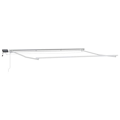vidaXL Manual Awning Frame with LEDs White 4 x 2 m Aluminium 2