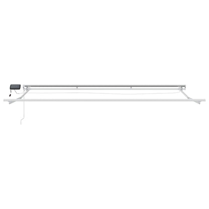 vidaXL Manual Awning Frame with LEDs White 4 x 2 m Aluminium 5