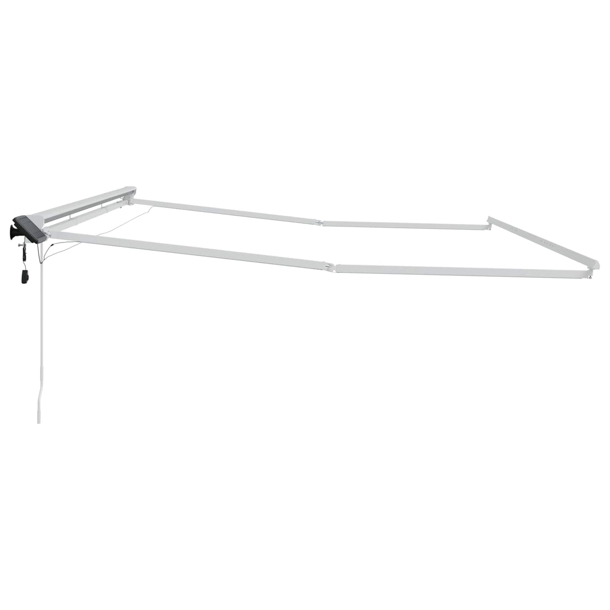 vidaXL Manual Awning Frame with LEDs White 4 x 2 m Aluminium 6