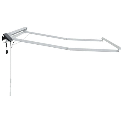 vidaXL Manual Awning Frame with LEDs White 3 x 2.5 m Aluminium 6