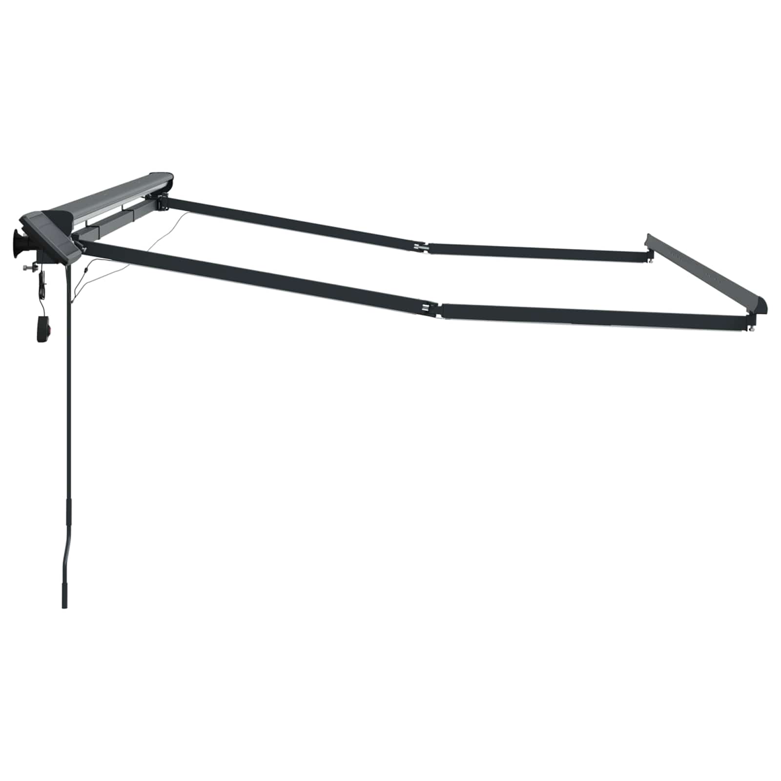 vidaXL Manual Awning Frame with LEDs Anthracite 3.5 x 2 m Aluminium 6