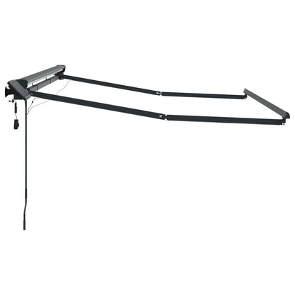 vidaXL Manual Awning Frame with LEDs Anthracite 3.5 x 2 m Aluminium 6
