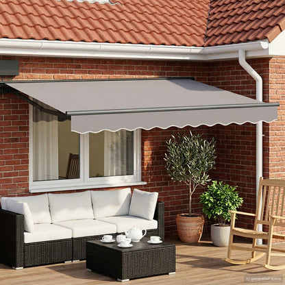 vidaXL Manual Awning Frame with LEDs Anthracite 3 x 2.5 m Aluminium 1