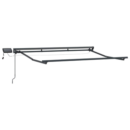vidaXL Manual Awning Frame with LEDs Anthracite 3 x 2.5 m Aluminium 2