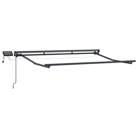 vidaXL Manual Awning Frame with LEDs Anthracite 3 x 2.5 m Aluminium 2