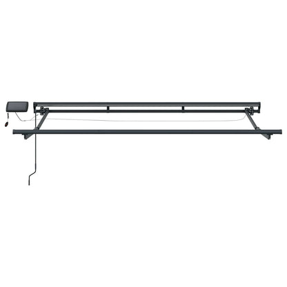 vidaXL Manual Awning Frame with LEDs Anthracite 3 x 2.5 m Aluminium 5