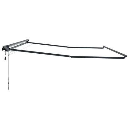 vidaXL Manual Awning Frame with Solar LED 4 x 3 m Anthracite 6