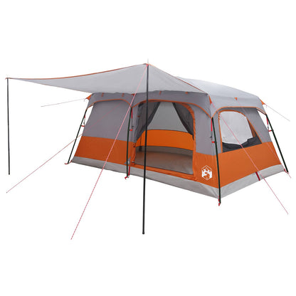 vidaXL Family Tent 16-Person Grey and Orange Polyester and Steel 2