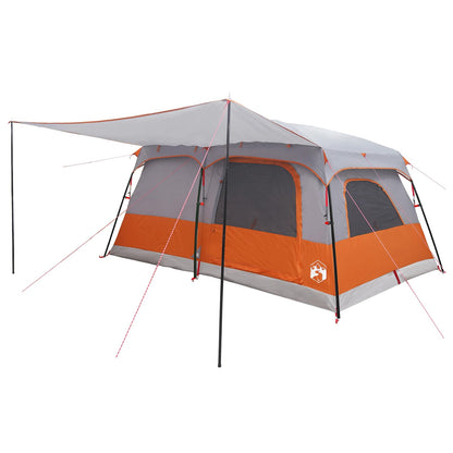 vidaXL Family Tent 16-Person Grey and Orange Polyester and Steel 3