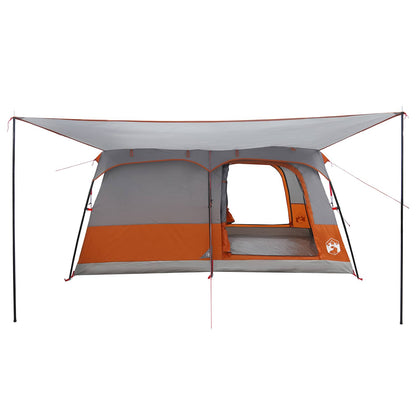 vidaXL Family Tent 16-Person Grey and Orange Polyester and Steel 4