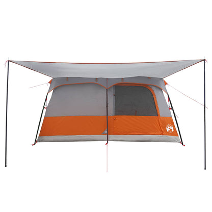 vidaXL Family Tent 16-Person Grey and Orange Polyester and Steel 5