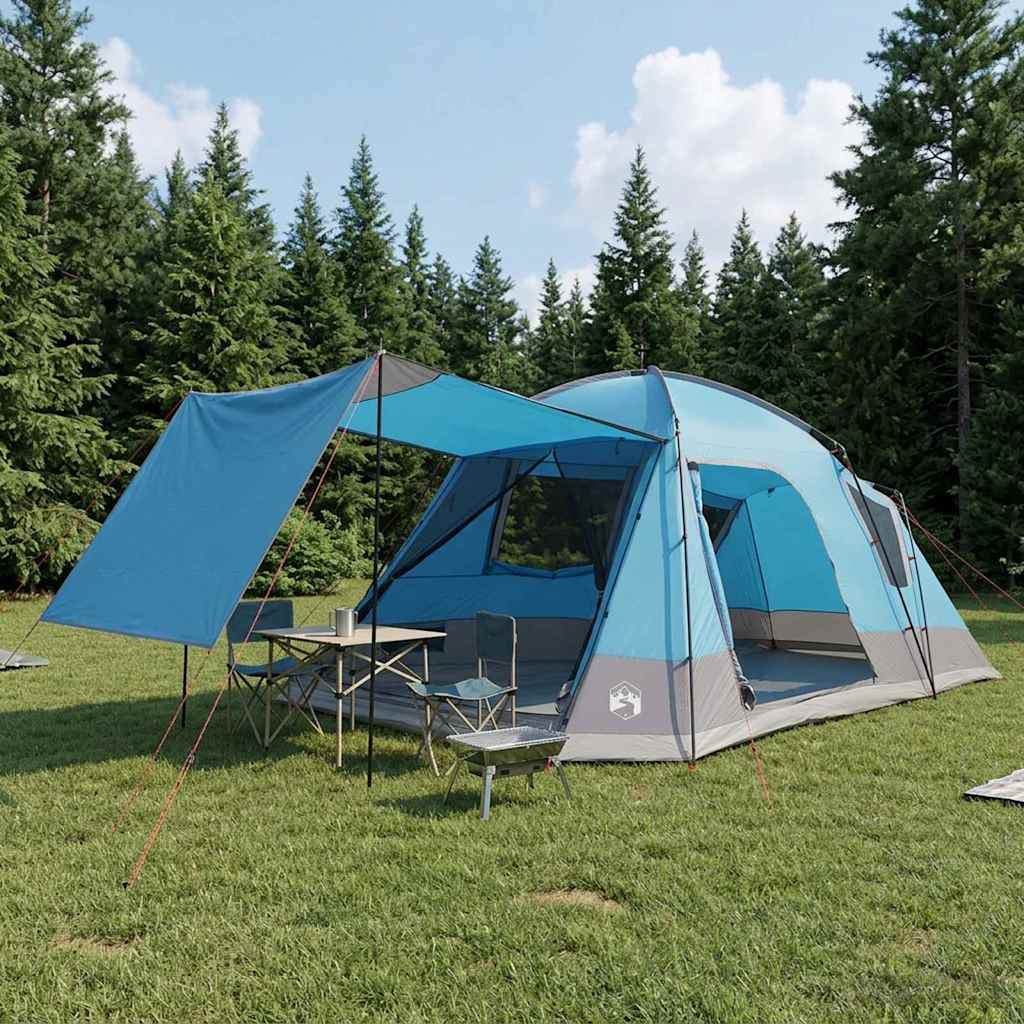 Cabin Tent Polyester and Steel Blue 12-person