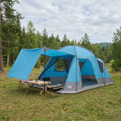 Cabin Tent Polyester and Steel Blue 8-person