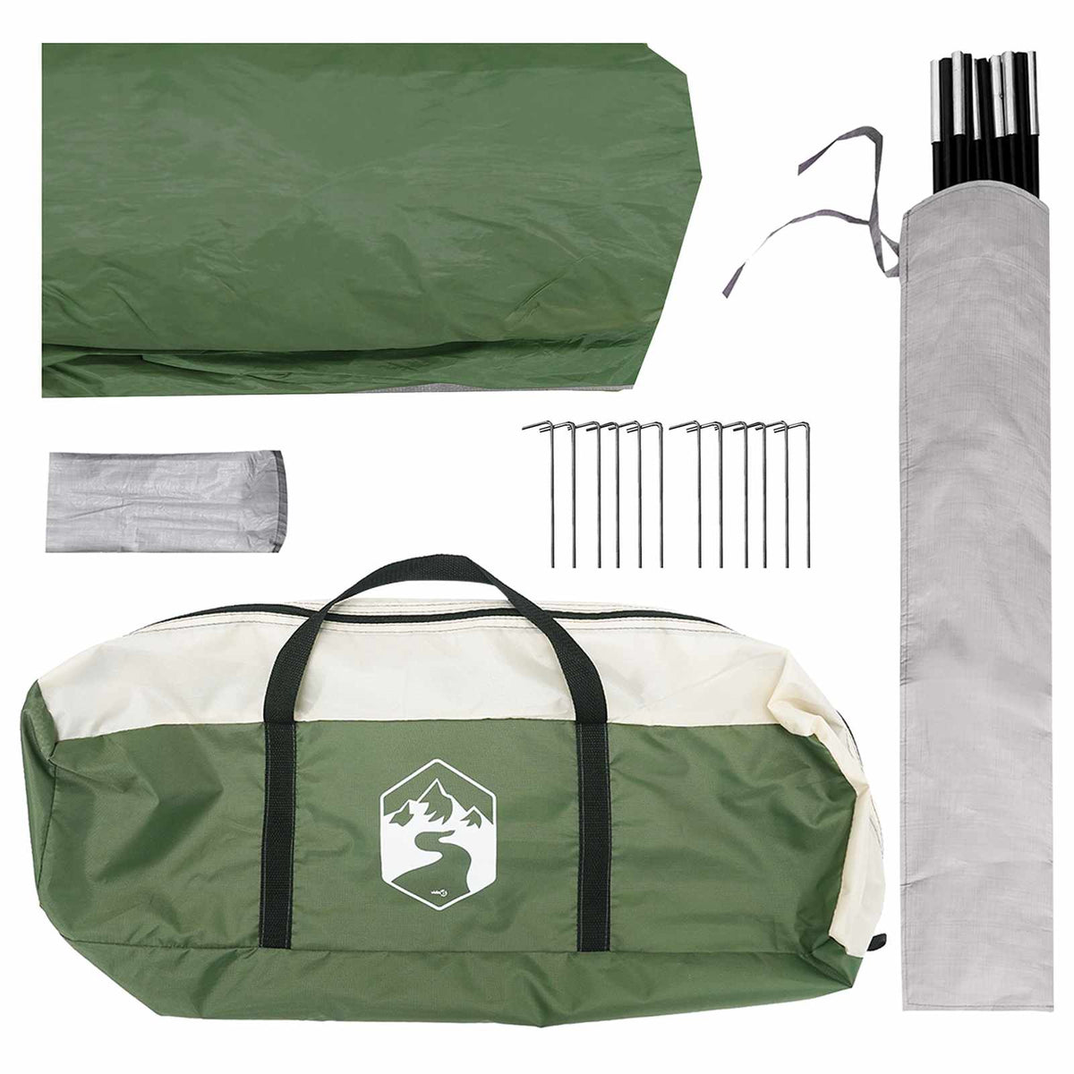 vidaXL Party Tent Green 500 x 500 x 352 cm Polyester and Steel 5