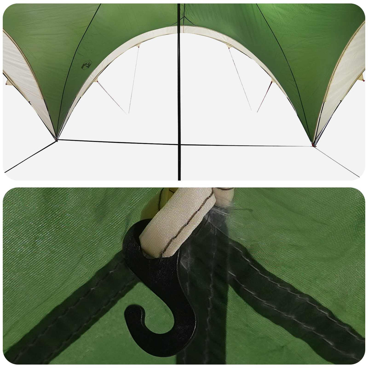 vidaXL Party Tent Green 500 x 500 x 352 cm Polyester and Steel 6