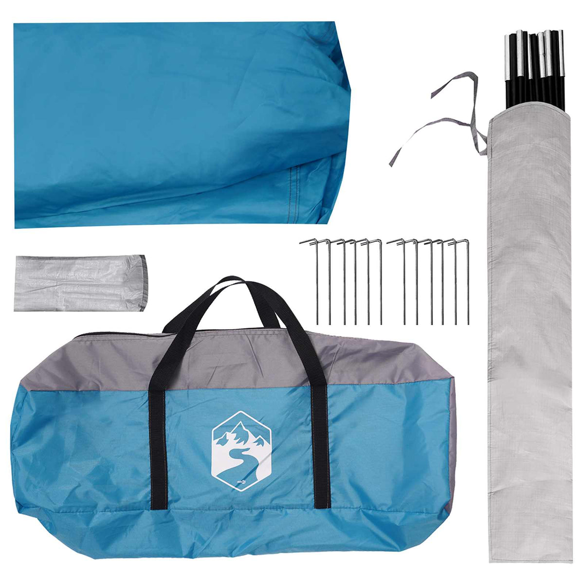 vidaXL Party Tent Blue 500 x 500 x 352 cm Polyester and Steel 5