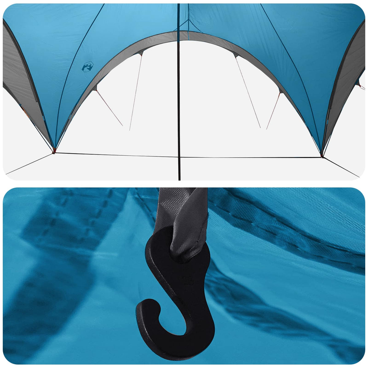 vidaXL Party Tent Blue 500 x 500 x 352 cm Polyester and Steel 6